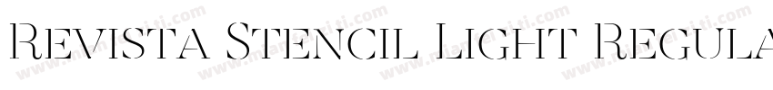 Revista Stencil Light Regular字体转换
